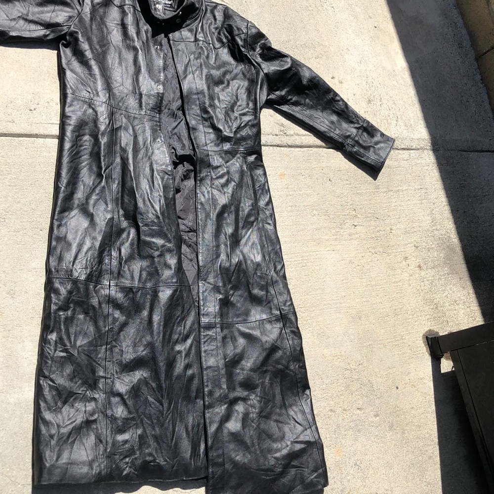 Asim gee leather coat